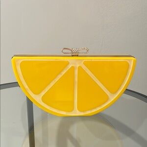 Yellow Lemon-Shaped Clutch